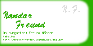 nandor freund business card